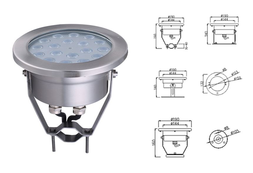 led rgb light pond